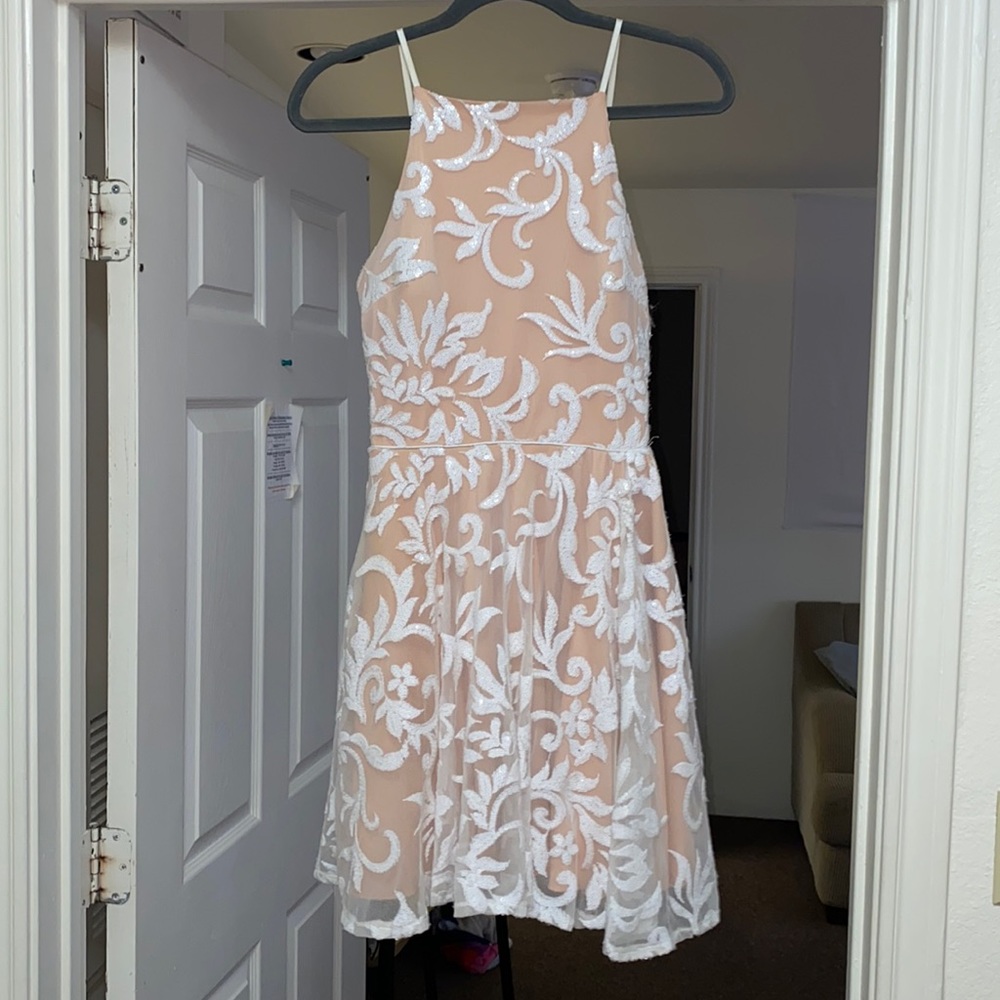 White and Nude sequence dress